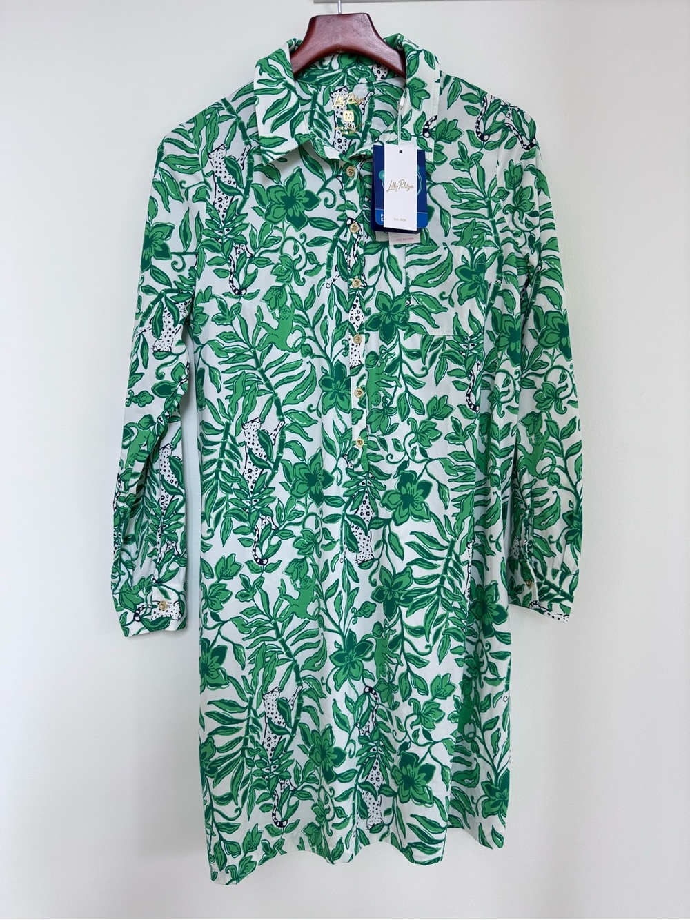 Lilly Pulitzer Kindra UPF 50+ Fiddle Leaf Floral Midi Dress